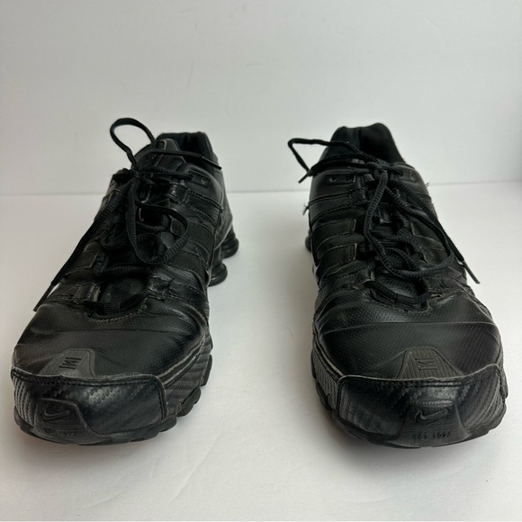 Nike Shox Turbo Triple Black Shoes Men's size 9.5 Sneakers Running Leather - Picture 7 of 11